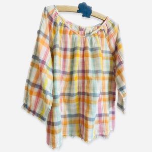 PEEK cotton plaid shirt • Girls size 12
